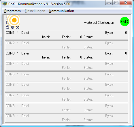 Abbildung Kommunikationsprogramm CoX