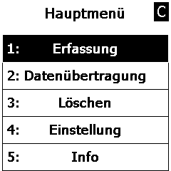 Abbildung Hauptmenü